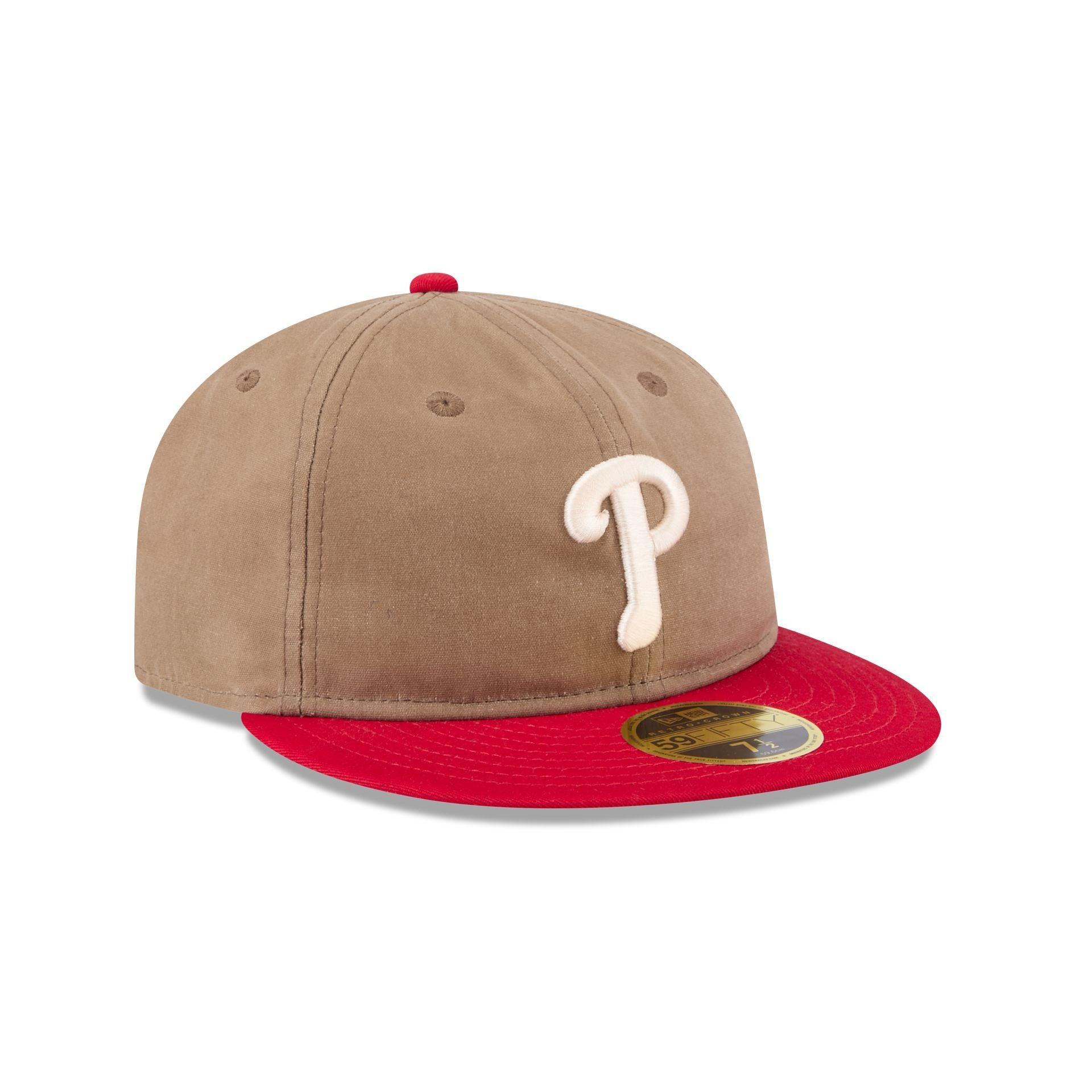 Philadelphia Phillies Wax Canvas Retro Crown 59FIFTY Fitted Hat Male Product Image