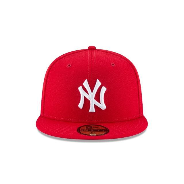 New York Yankees Scarlet Basic 59FIFTY Fitted Hat Male Product Image