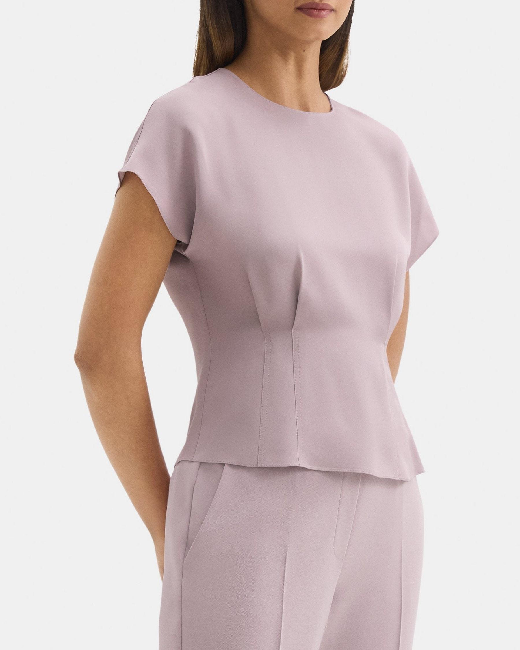 Peplum Top in Silk Product Image