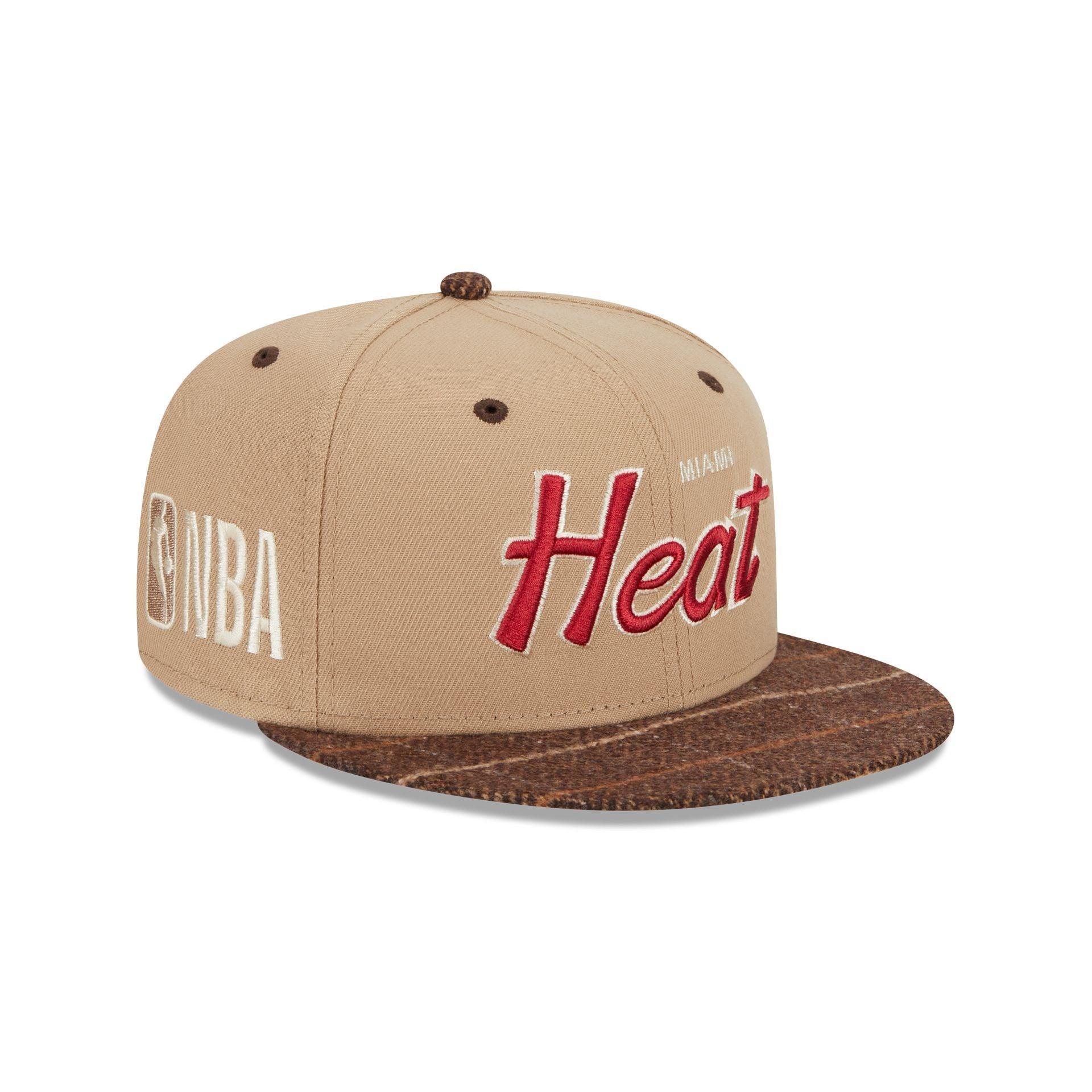 Miami Heat Traditional Check 9FIFTY Snapback Hat Male Product Image