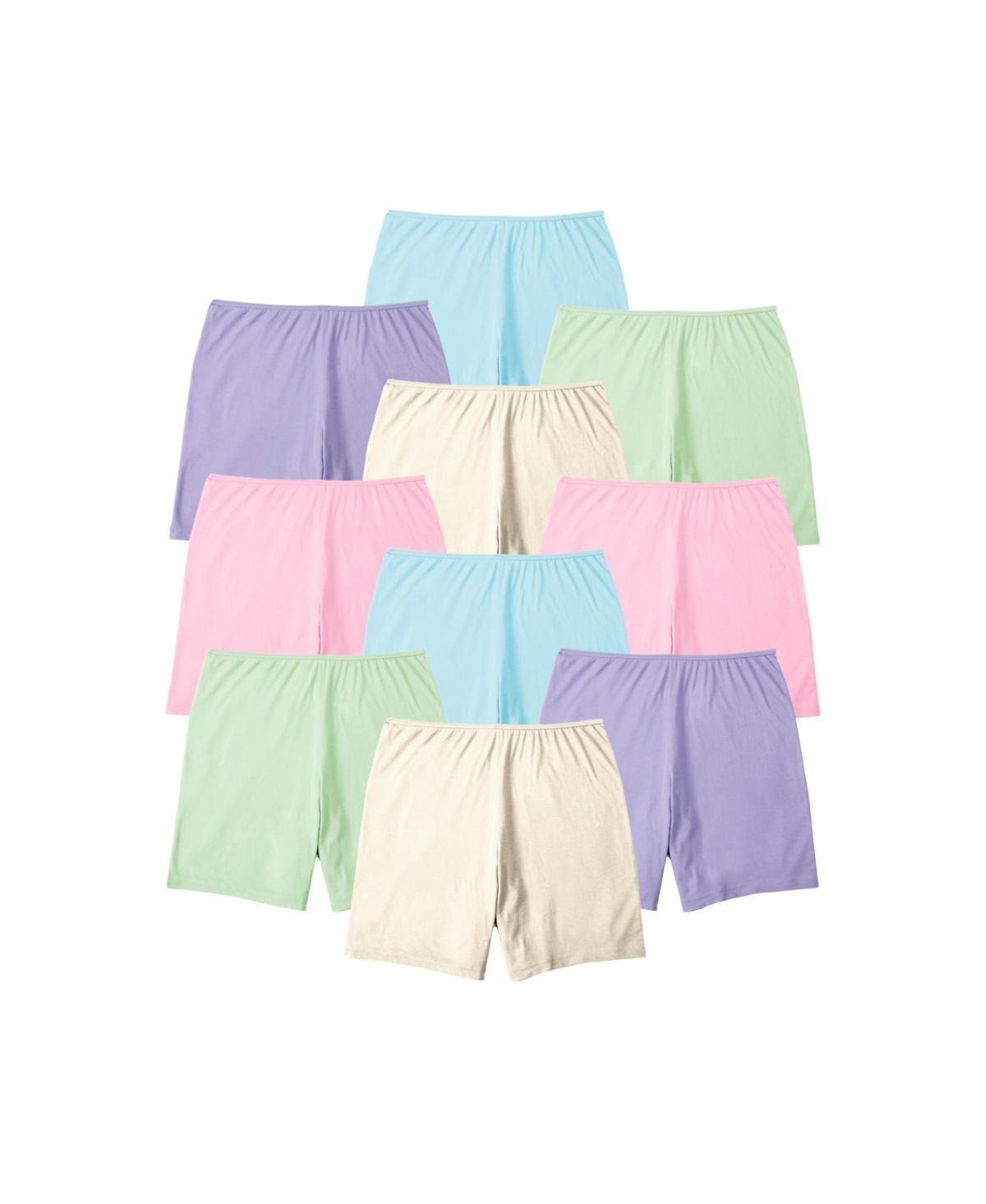 Comfort Choice Womens Cotton Boxer 10-Pack Product Image