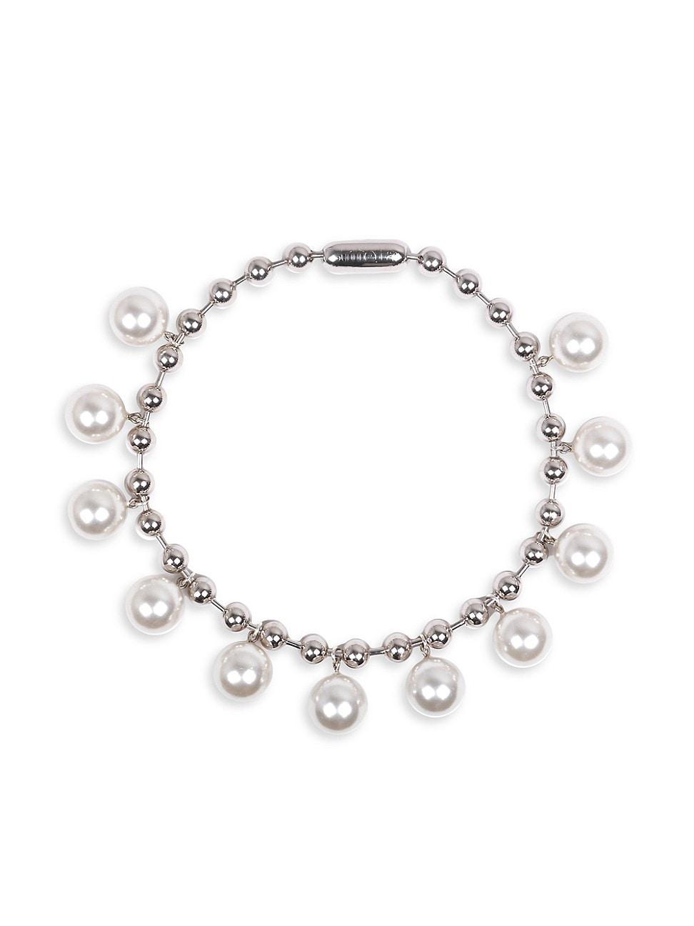 Womens Bellatrix Silvertone & Resin Pearl Necklace Product Image