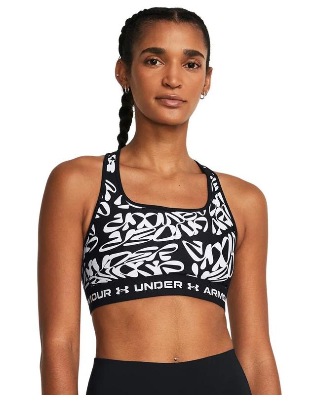 Women's Armour® Mid Crossback Printed Sports Bra Product Image