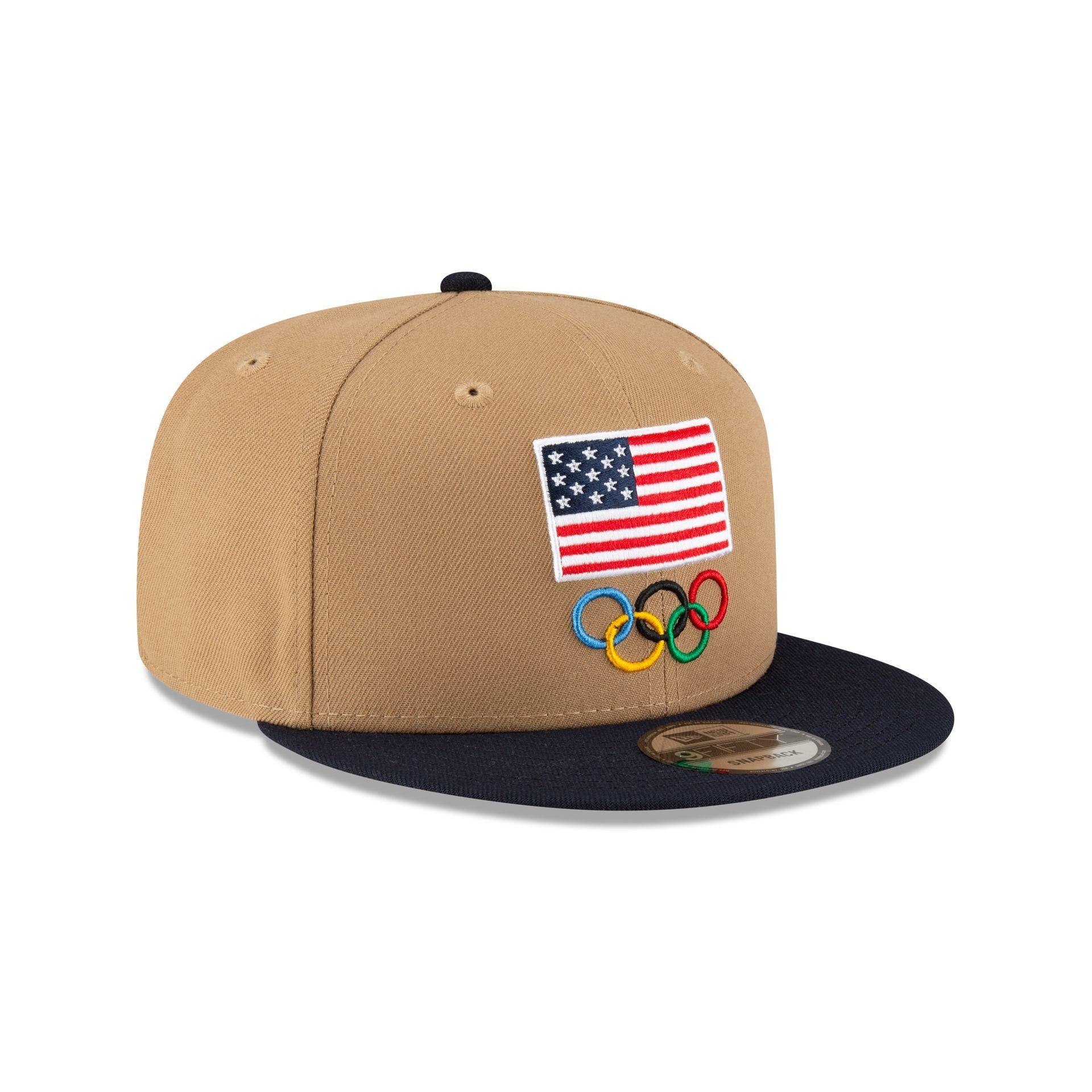 Team USA Khaki 9FIFTY Snapback Hat Male Product Image