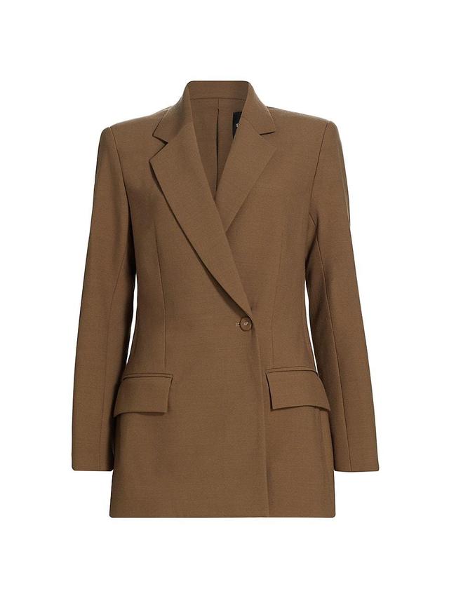 Womens Wool-Blend Double-Breasted Jacket Product Image