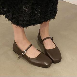 Square Toe Mary Jane Flats Product Image