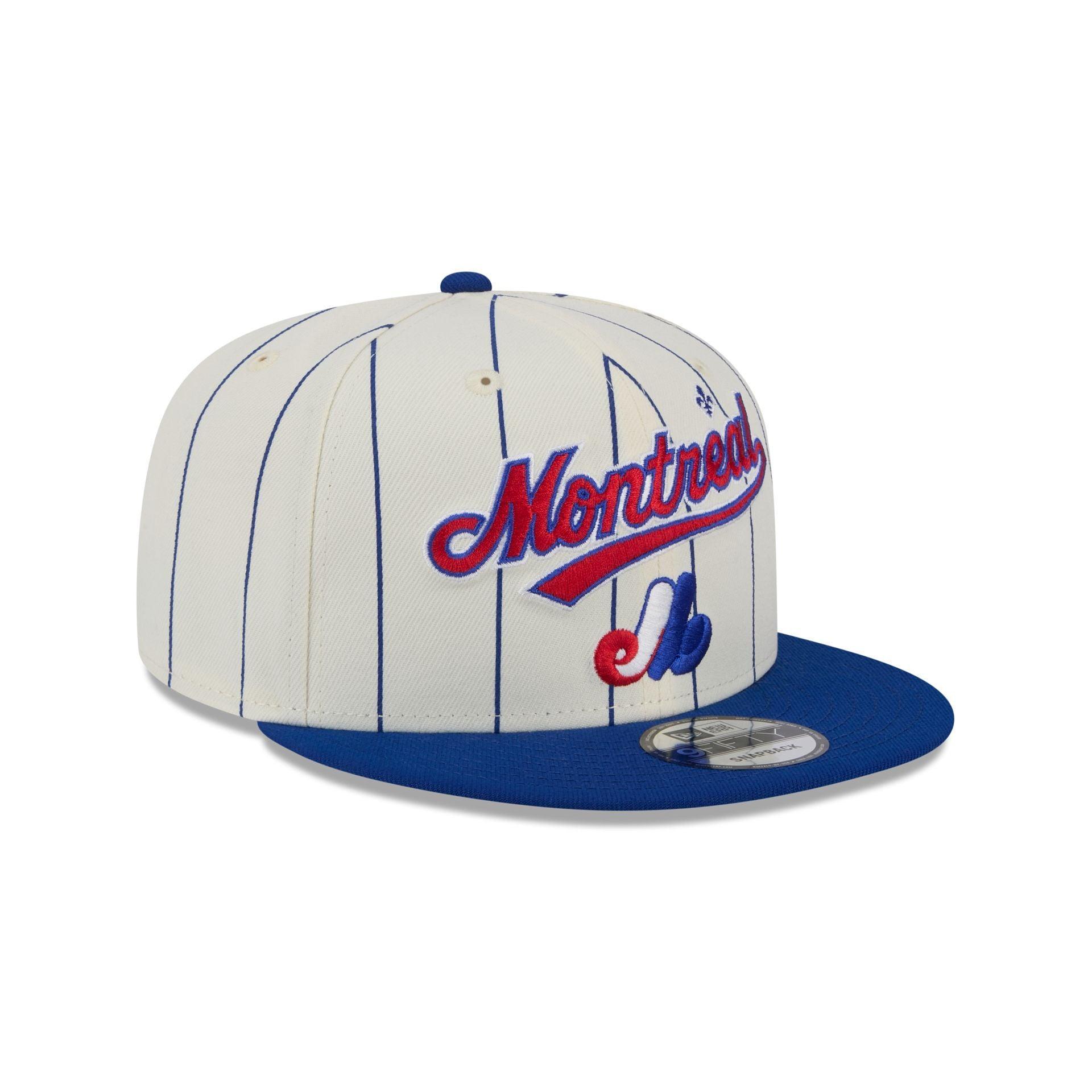 Montreal Expos Jersey Pinstripe 9FIFTY Snapback Hat Male Product Image