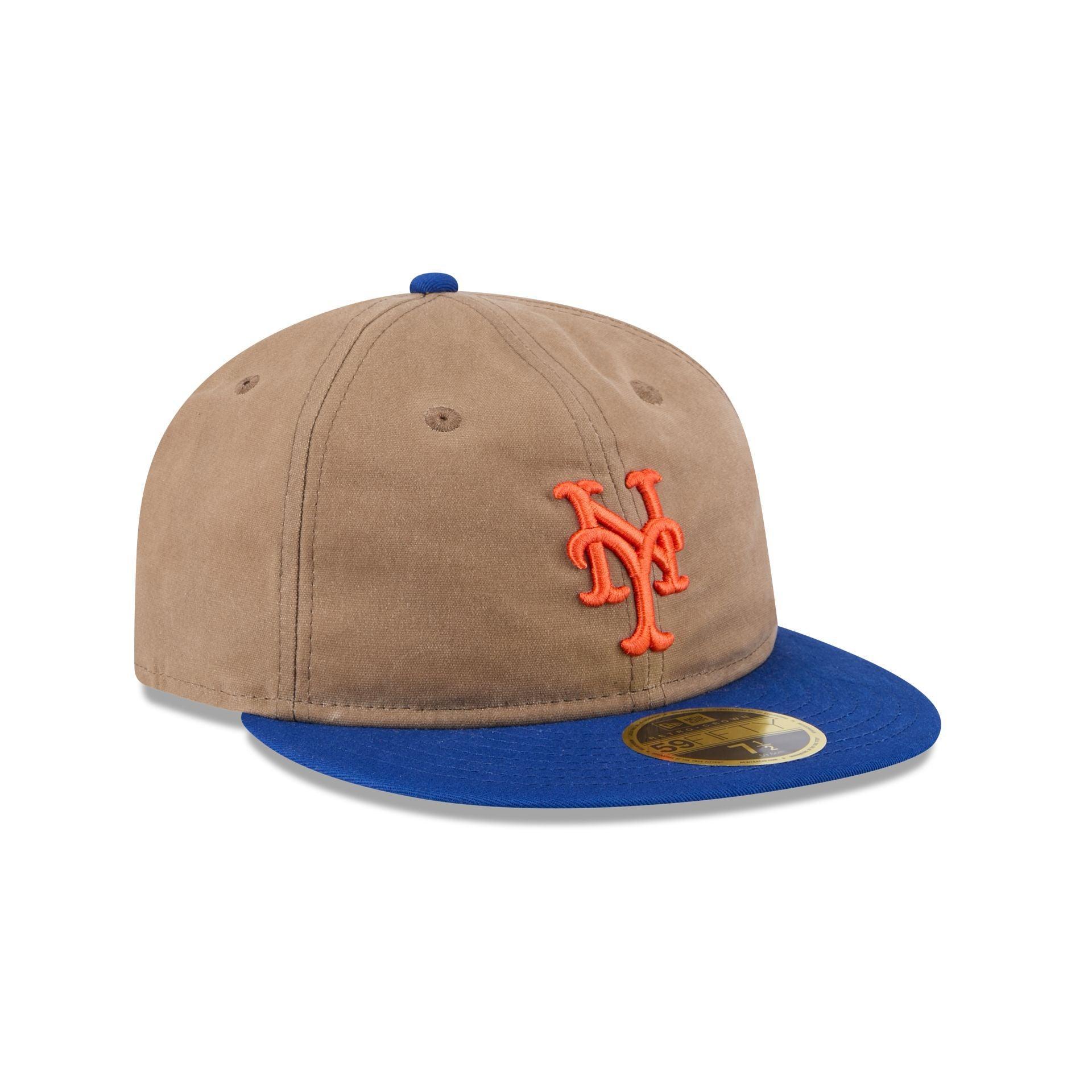 New York Mets Wax Canvas Retro Crown 59FIFTY Fitted Hat Male Product Image