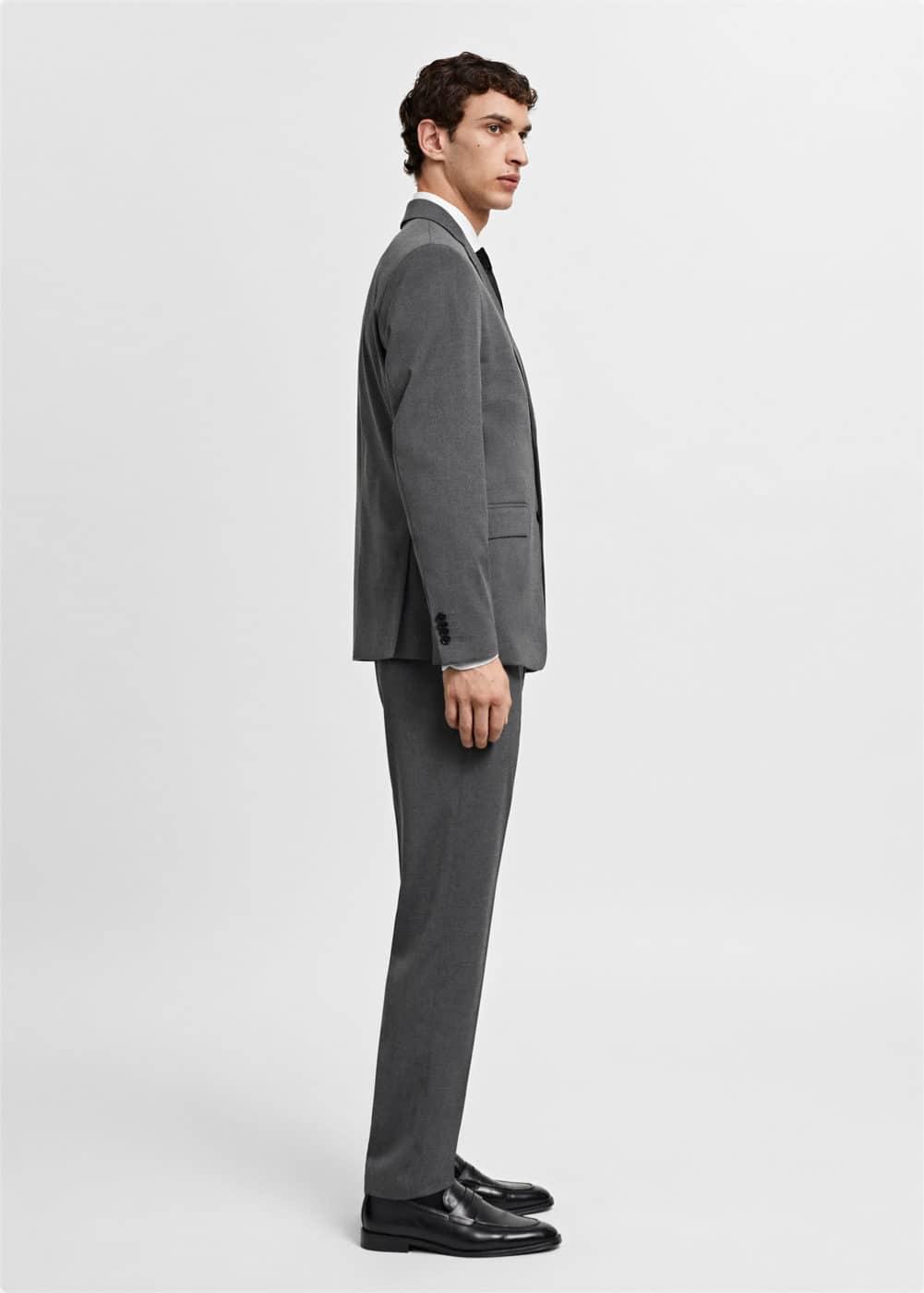 MANGO MAN - Stretch fabric slim-fit suit pants greyMen Product Image