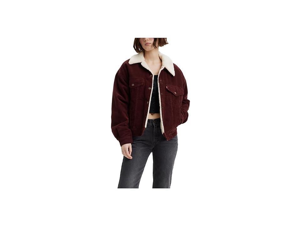 Levi's(r) Womens 90s Sherpa Trucker (Decadent Chocolate) Women's Clothing Product Image