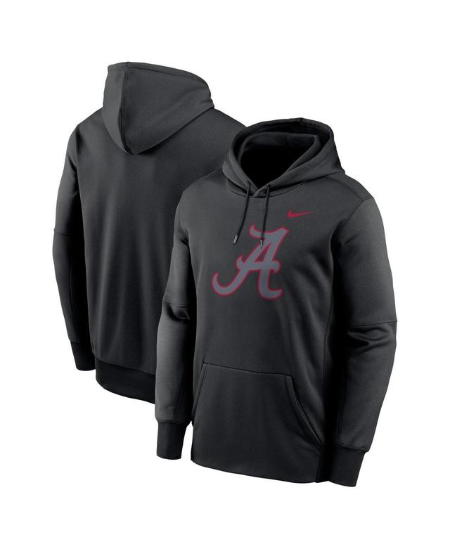 Nike Mens Black Alabama Crimson Tide Color Pop Performance Fleece Pullover Hoodie Product Image