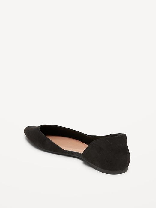 Faux-Leather D&#39;Orsay Flats Product Image