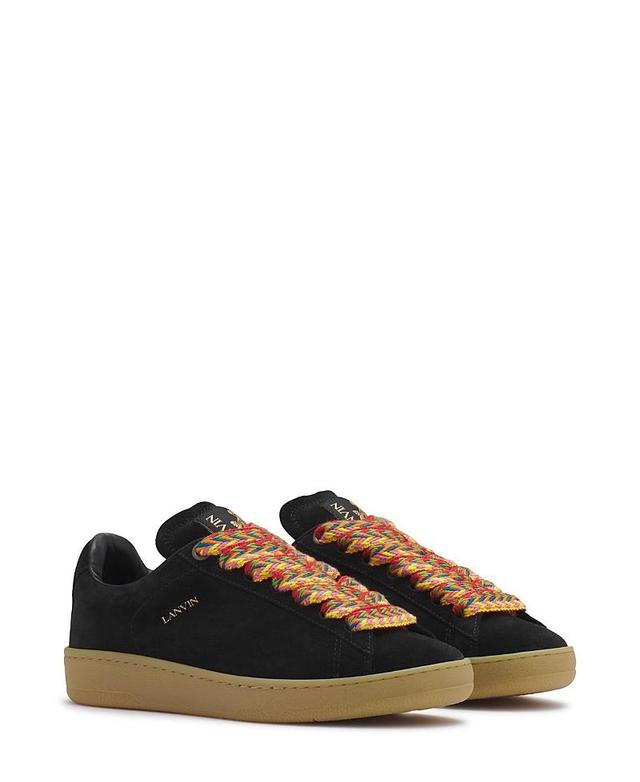 Lanvin Womens Suede Curb Lite Sneakers Product Image