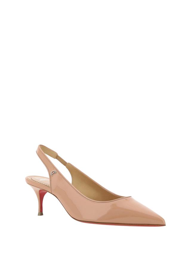 Sporty Kate 55 Leather Slingback Pump In Beige Product Image