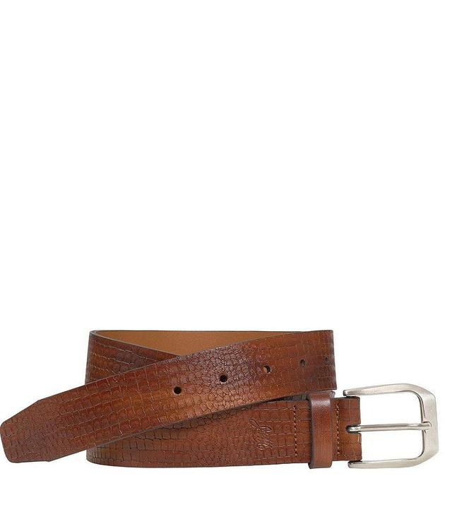 Johnston & Murphy Collection Men's Jameson Croc-Print Belt Product Image