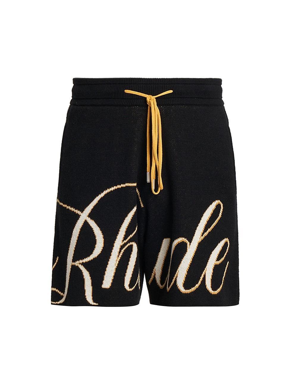 Mens Script Logo Knit Shorts Product Image