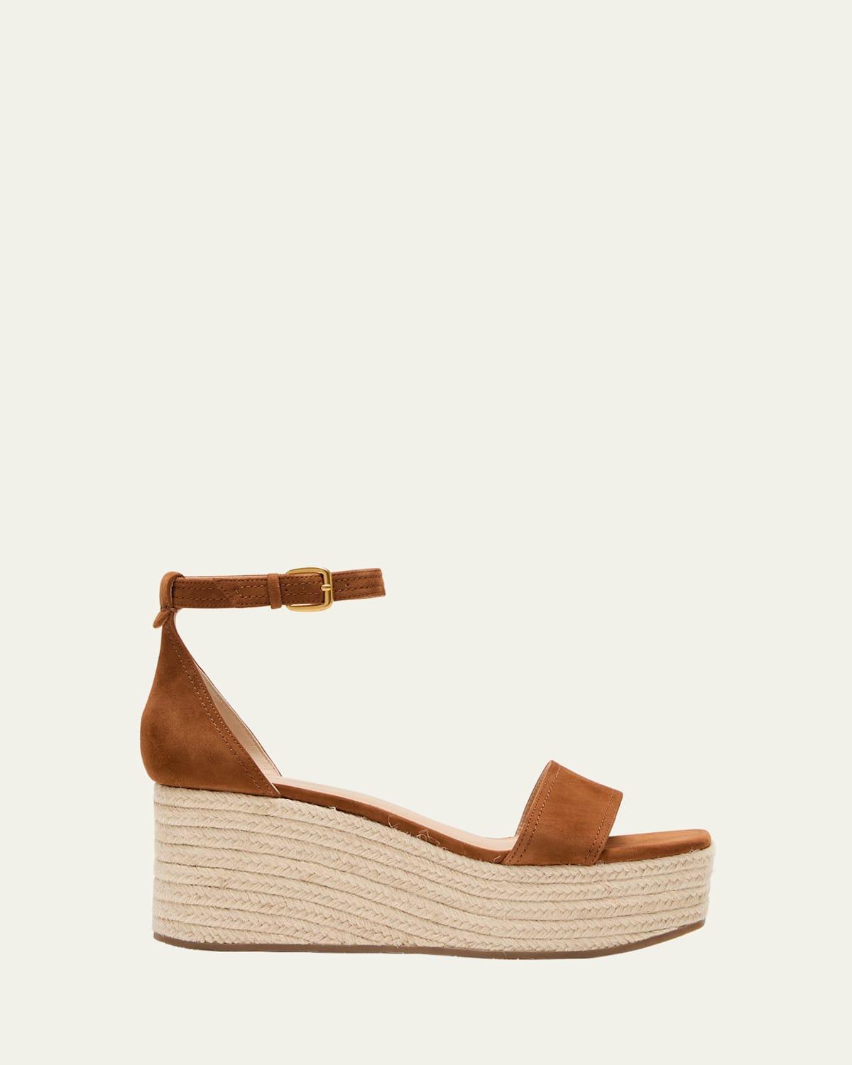 Veronica Beard Gianna Espadrilles (Caramel Brown Suede) Women's Sandals Product Image