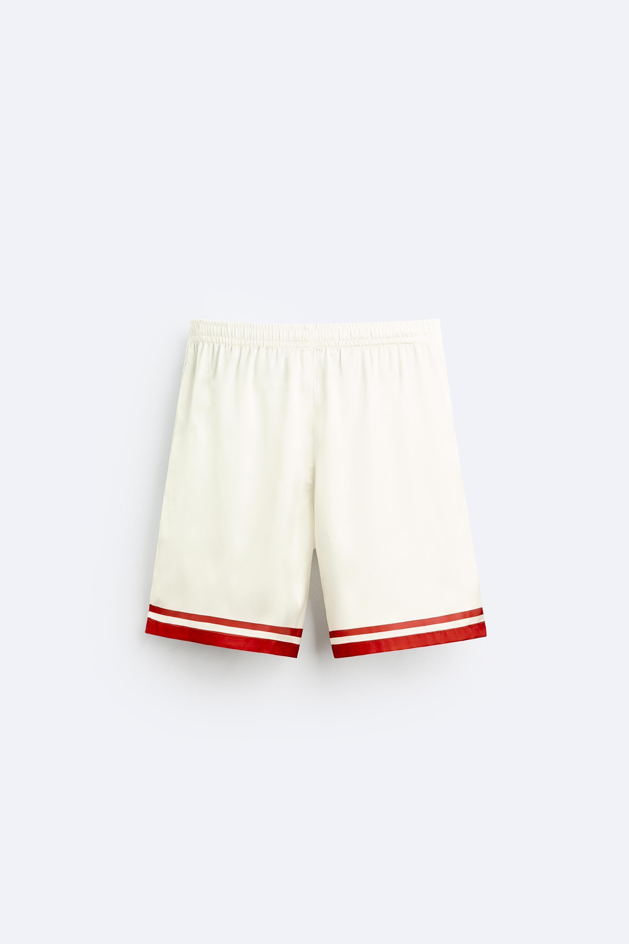 CONTRAST SATIN EFFECT SHORTS Product Image