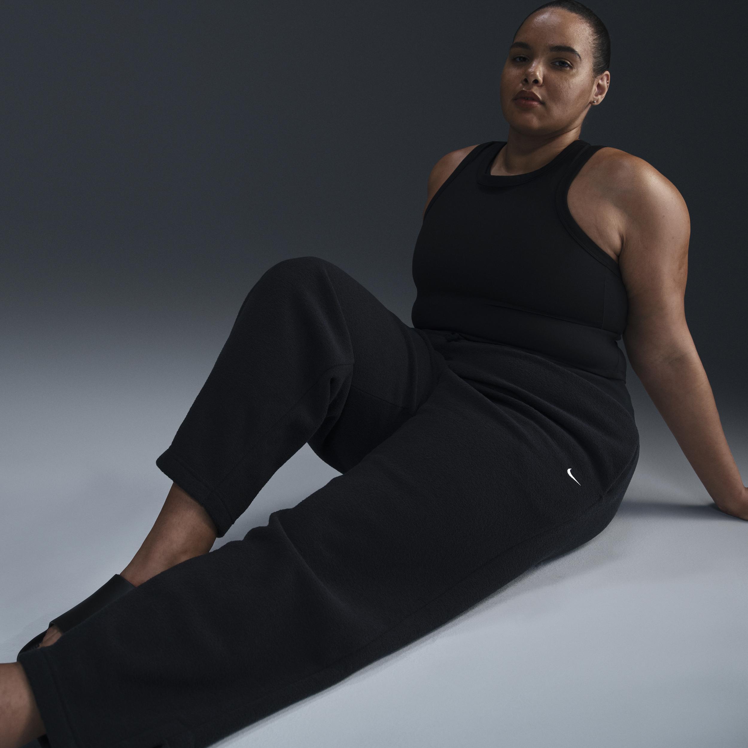 Womens Nike Sportswear Phoenix Plush High-Waisted Wide-Leg Cozy Fleece Pants (Plus Size) Product Image