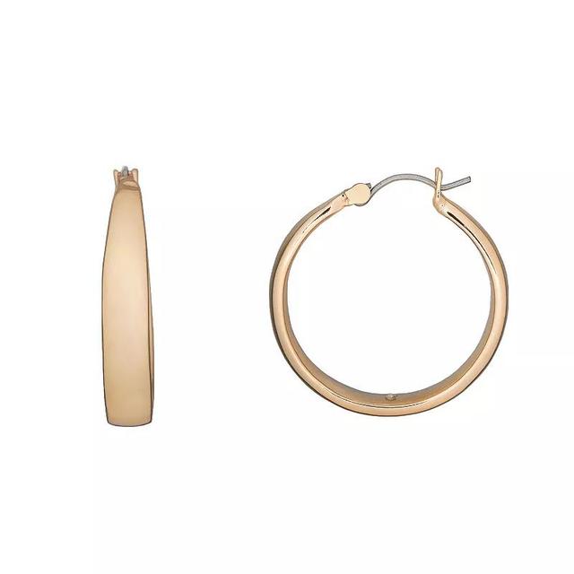 LC Lauren Conrad Gold Tone Chunky Hoop Nickel Free Earrings, Womens Product Image