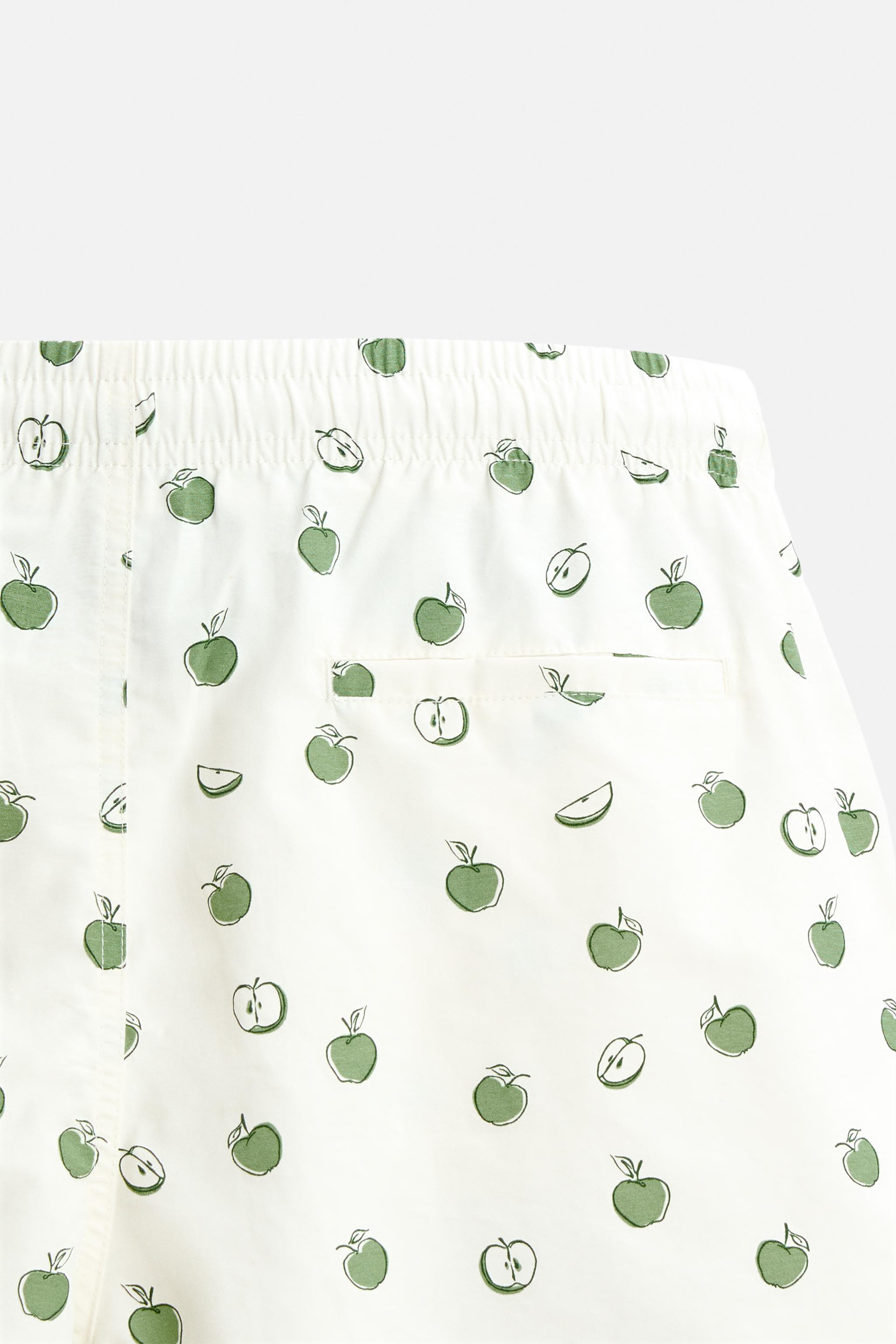 APPLE PRINT REGULAR SWIMMING TRUNKS Product Image