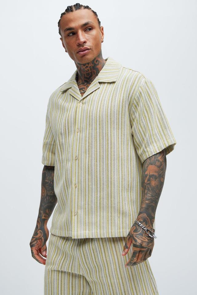 Gifford Striped Shirt - Cream Product Image