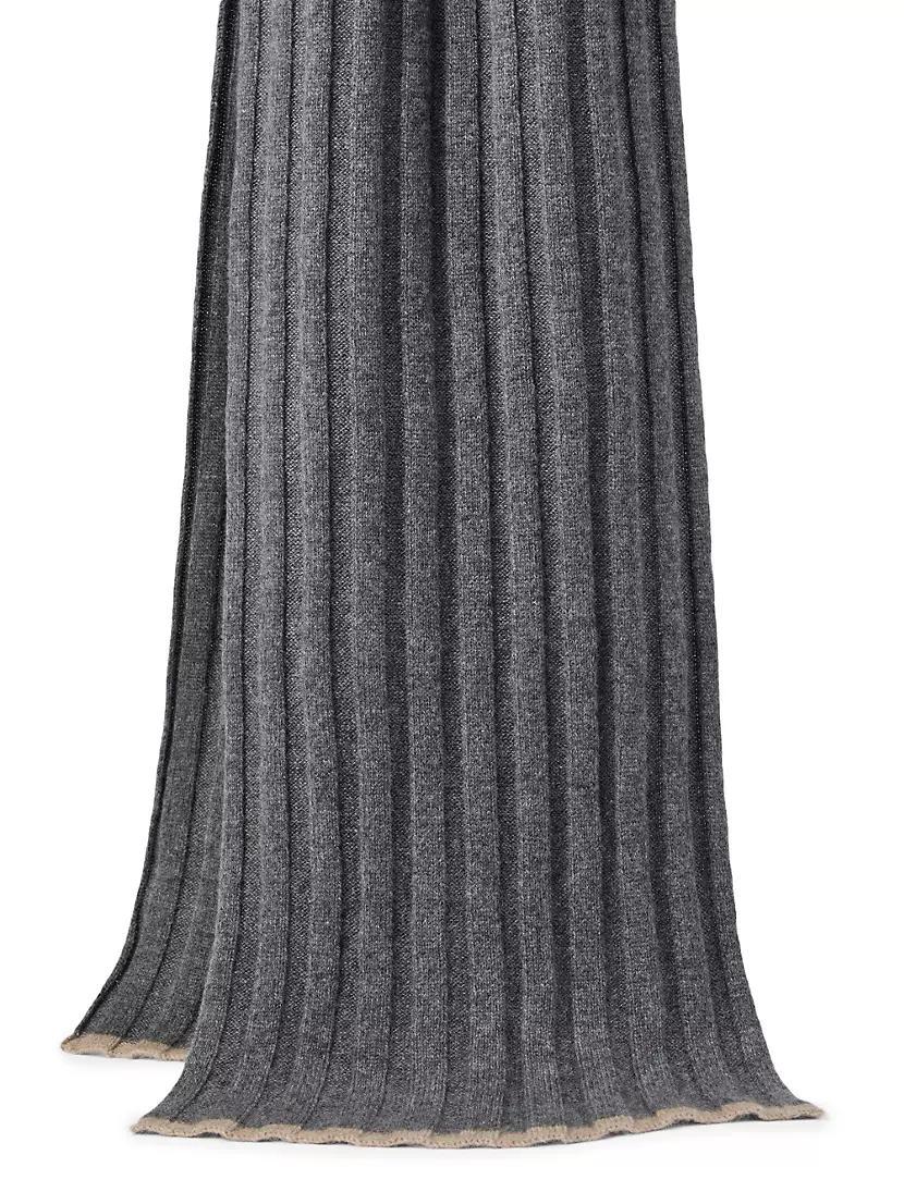 Cashmere Rib Knit Scarf Product Image