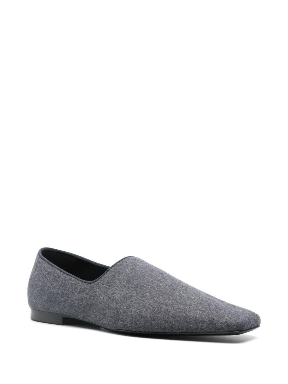 TOTÊME The Piped Loafer Grey Melange In 074 Grey Melange Product Image