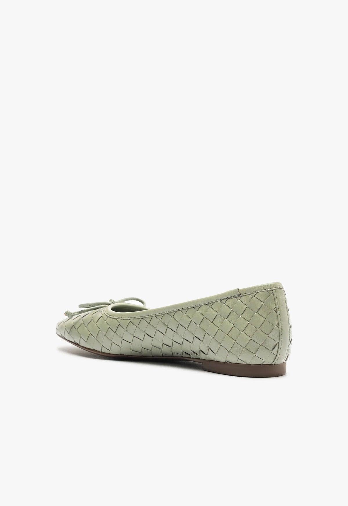 Arissa Woven Leather Flat Female Product Image