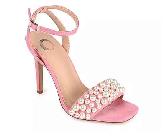 Journee Collection Womens Romey Pearl Embellished Stilleto Dress Sandals Product Image