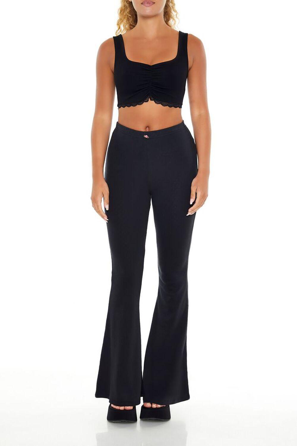 Rosette Pointelle Pants | Forever 21 Product Image