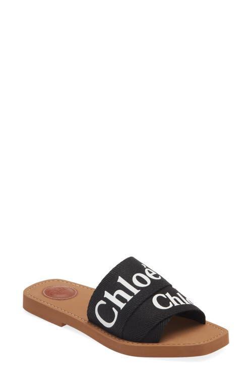 Woody Flat Logo Ribbon Slide Sandals Product Image