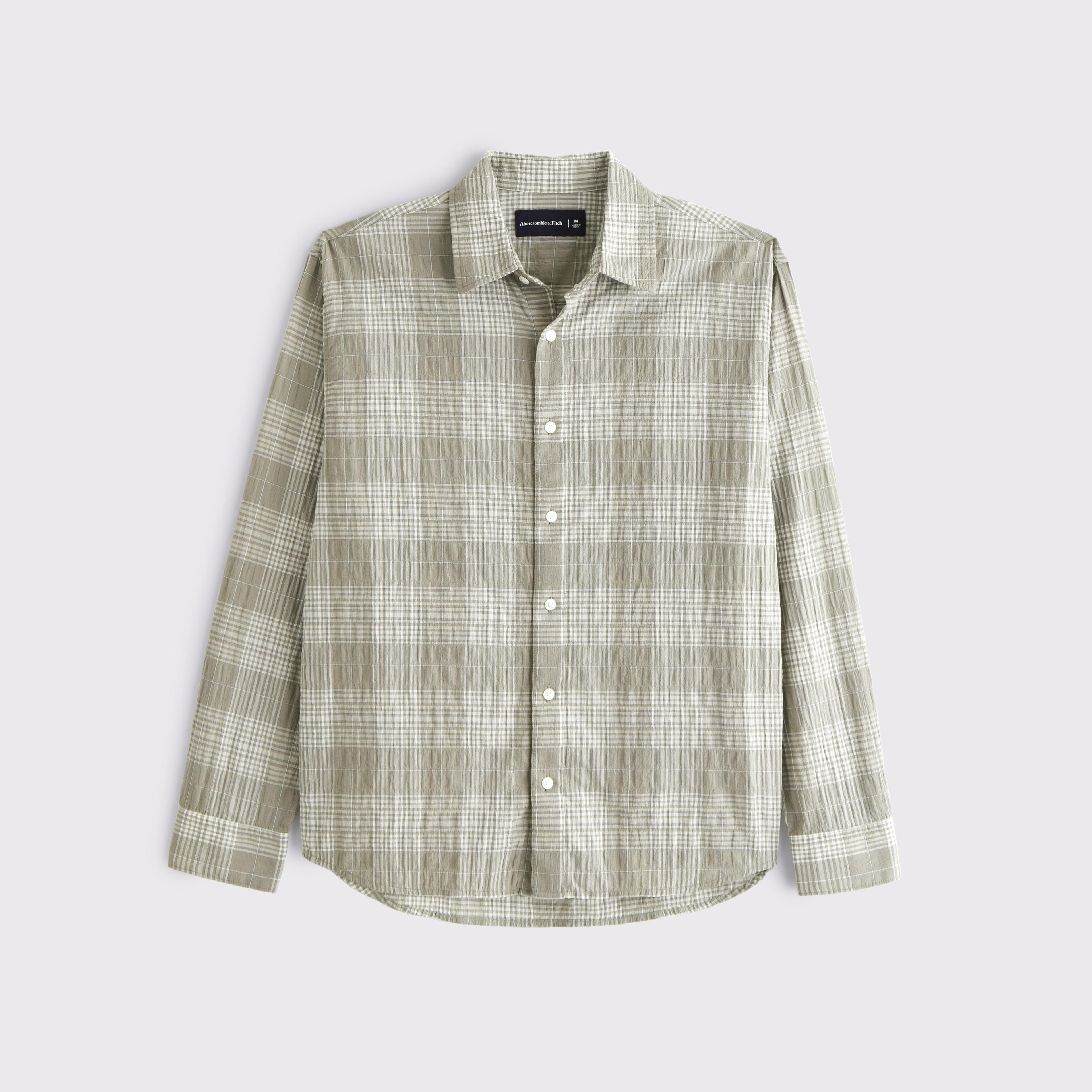 Textured Button-Up Shirt Product Image