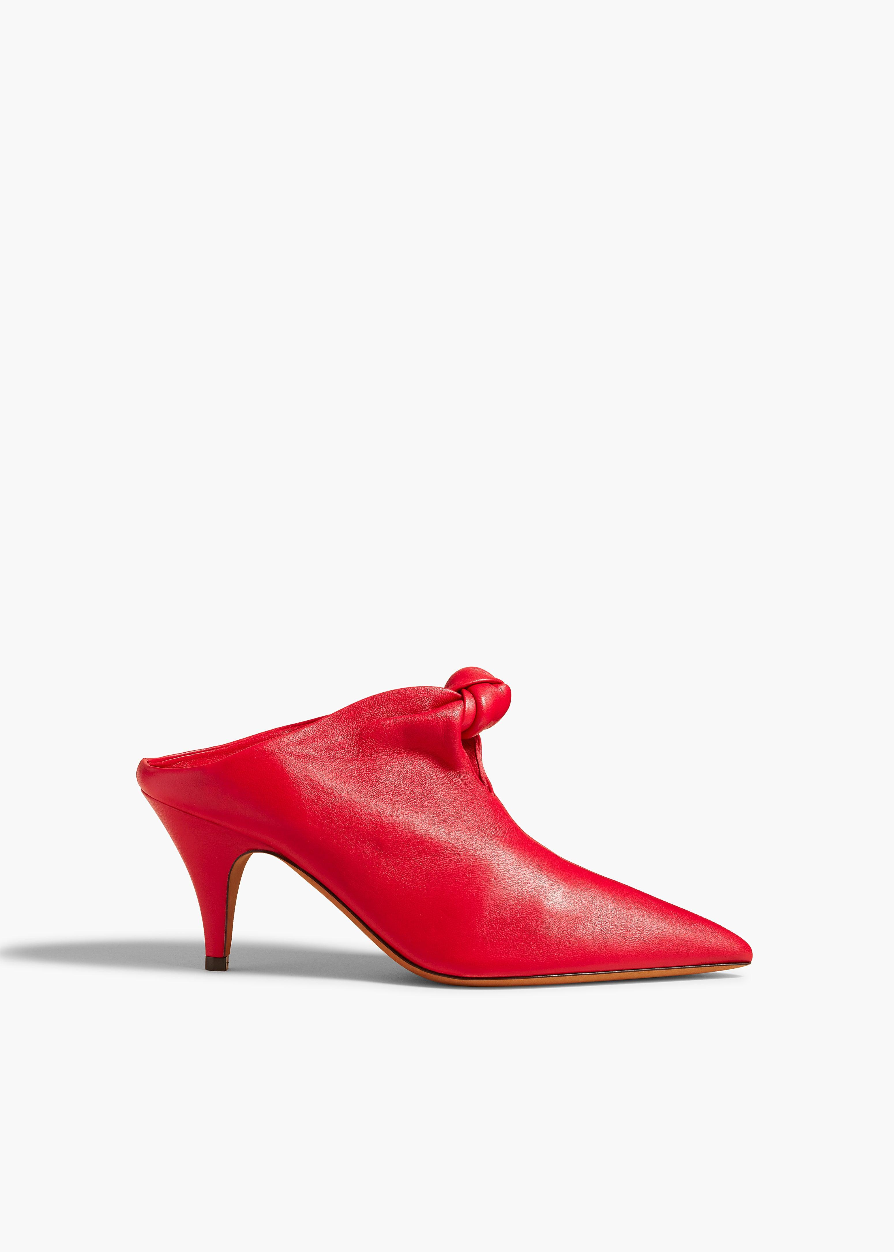 Rowan Mule in Red Leather Product Image