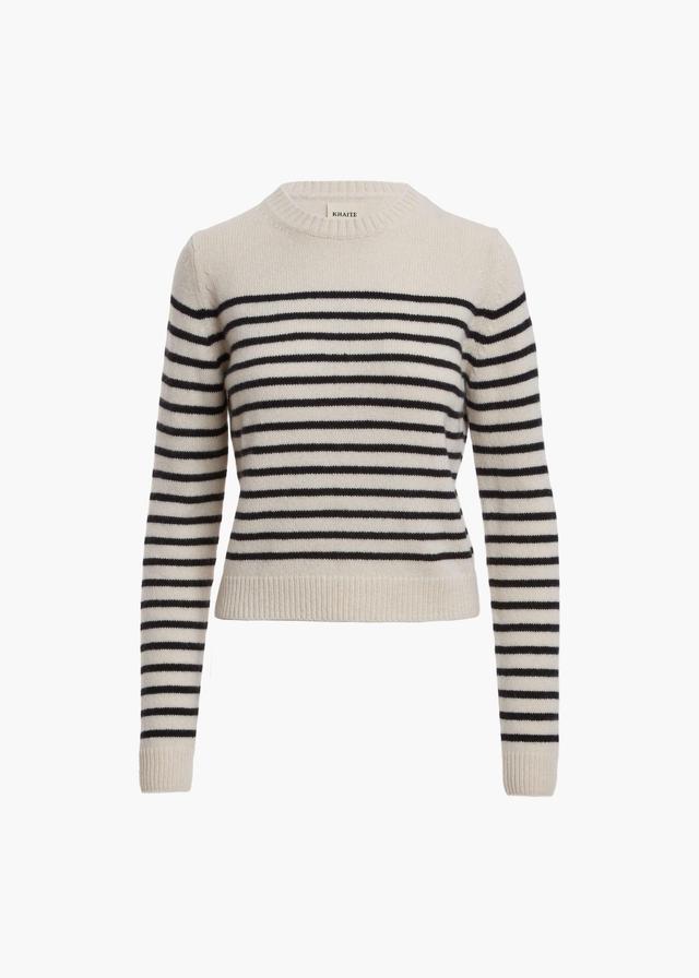 Diletta Sweater in Magnolia and Black Stripe Product Image