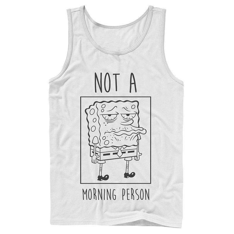 Mens Nickelodeon SpongeBob SquarePants Not A Morning Person Graphic Tank Top Product Image