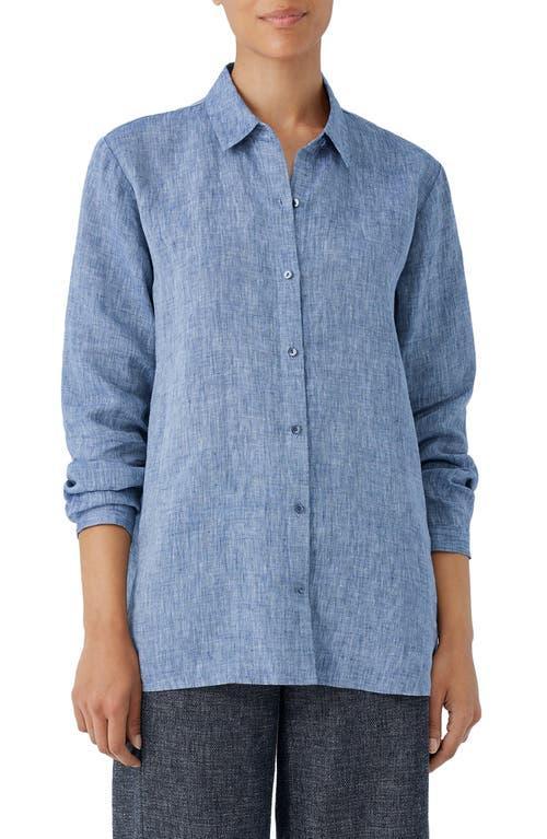 Womens Organic Linen Relax-Fit Shirt Product Image