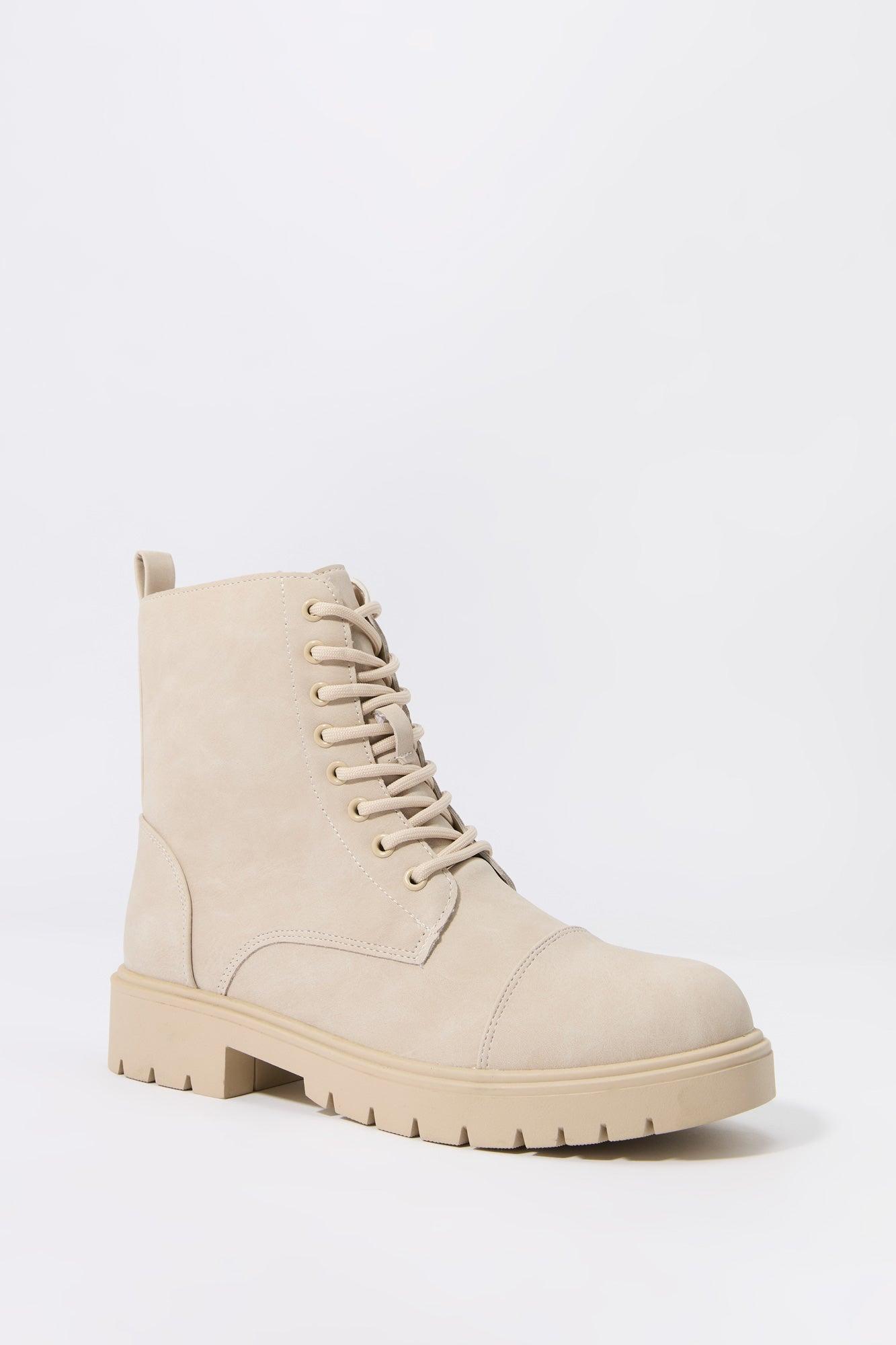 Faux Suede Lace Up Boot Female Product Image