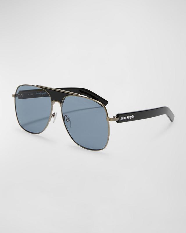 Mens Bay Double-Bridge Oversized Pilot Sunglasses Product Image