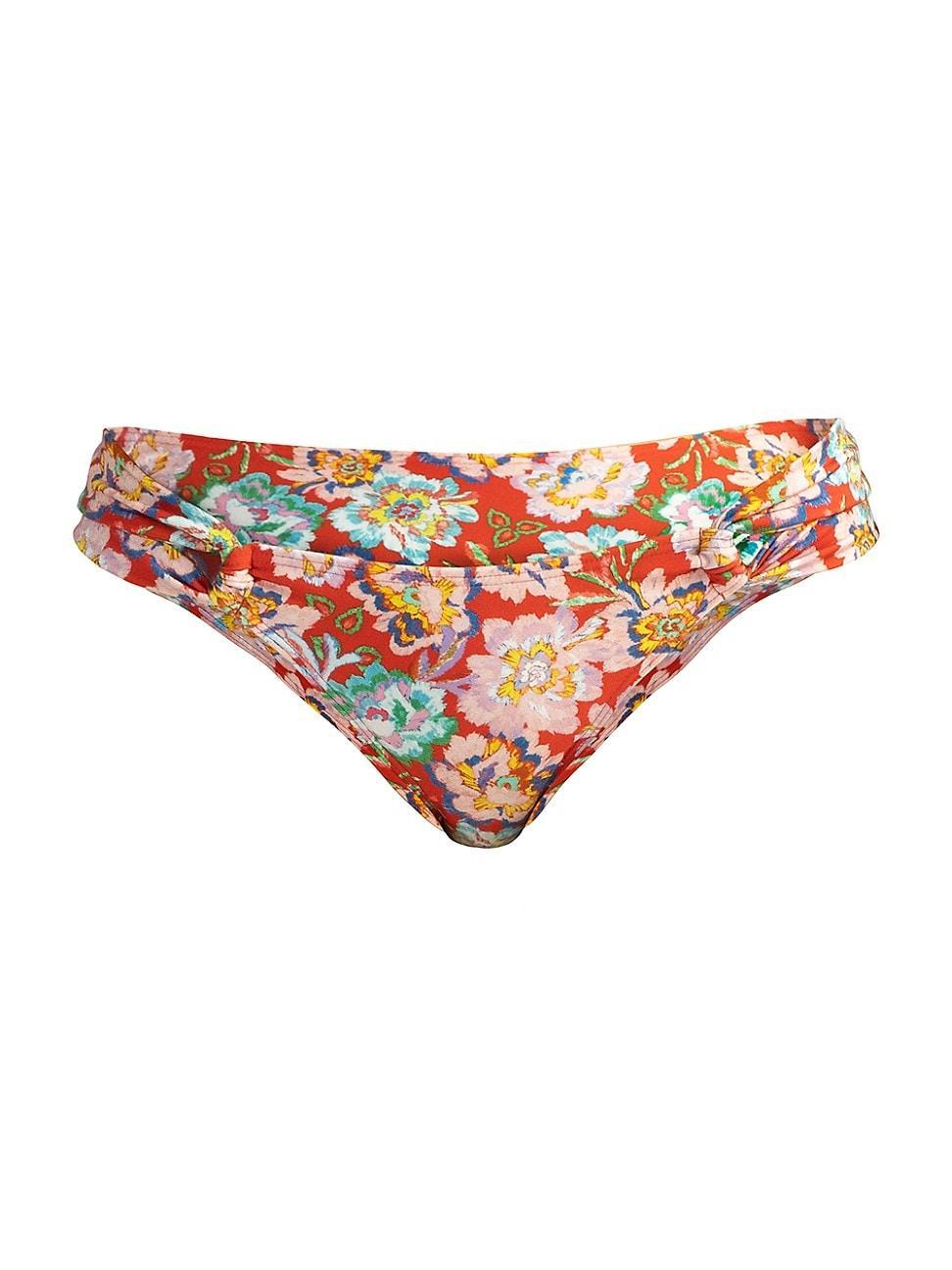 Womens Floral Looped Bikini Bottoms Product Image