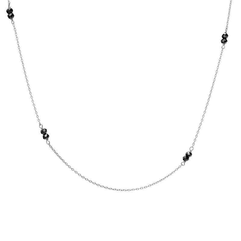 Gemistry Sterling Silver Gemstone Bead Station Necklace, Womens Product Image