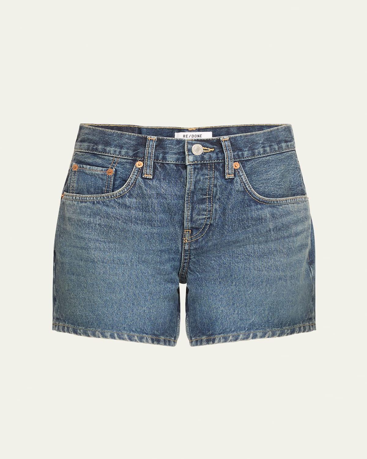 Womens Mid-Rise Denim Shorts Product Image