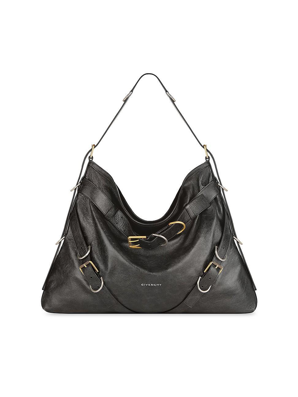 Womens Large Voyou Boyfriend Shoulder Bag In Aged Leather Product Image