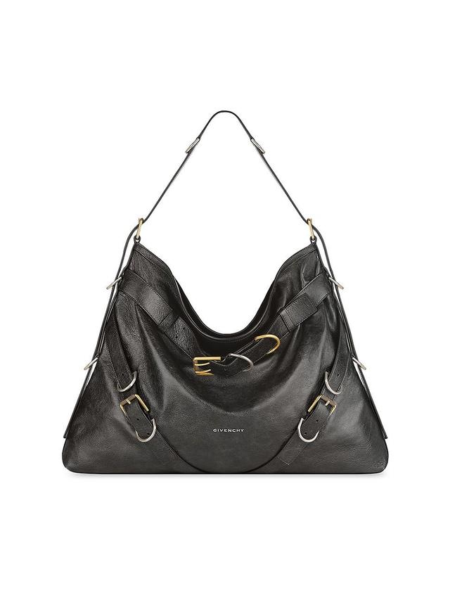 Womens Large Voyou Boyfriend Shoulder Bag In Aged Leather Product Image