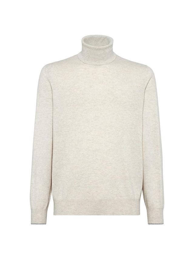 Mens Solid Cashmere Turtleneck Product Image