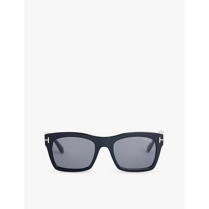 Mens Shiny Black Ft1062 Nico Square-frame Acetate Sunglasses Product Image