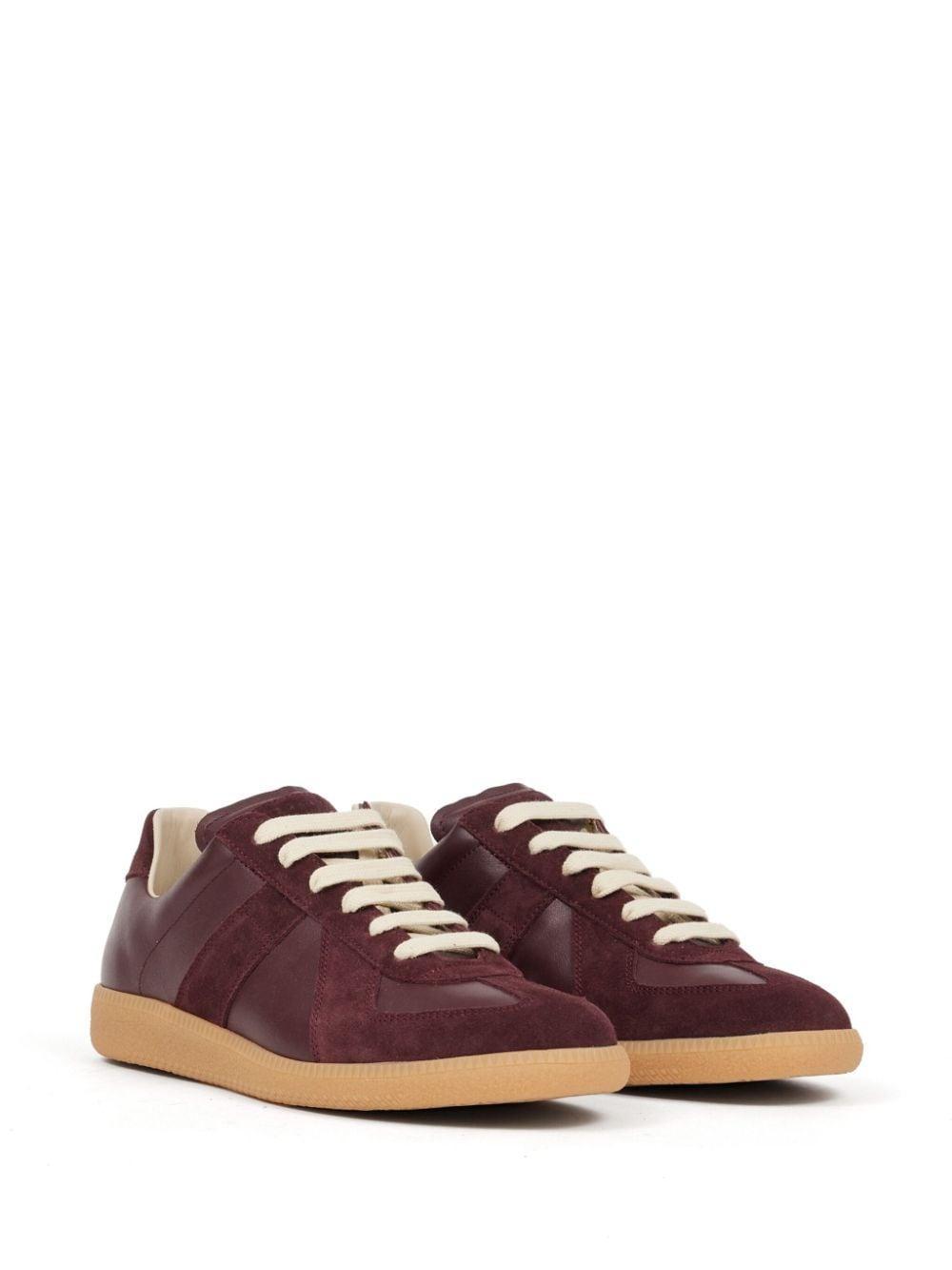 Replica Leather Sneakers In Marrón Product Image