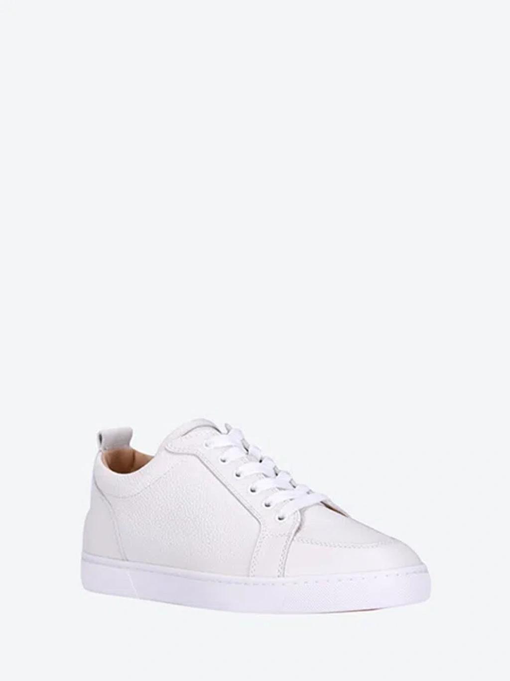 CHRISTIAN LOUBOUTIN Mens White Louis Junior Leather Trainers Product Image