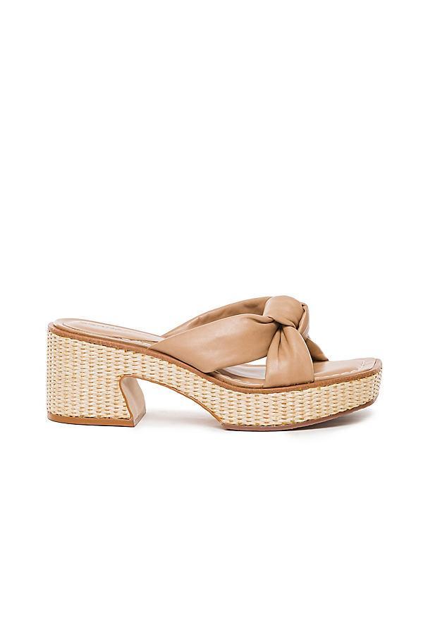 Bernardo Jolie Raffia (Sand Glove Leather) Women's Wedge Shoes Product Image