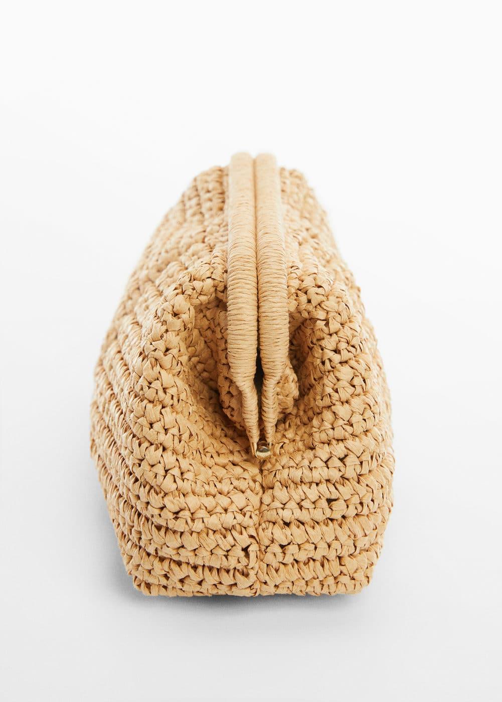 MANGO - Rattan clutch bag - One size - Women Product Image